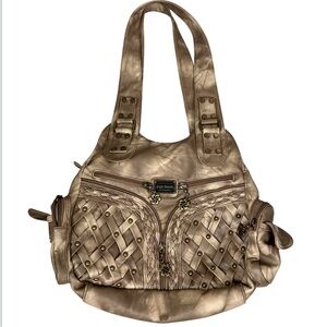 ANGEL BARCELO Angel Kiss Women’s HoboBag Handbag Coffee Bronze Multi Compartment